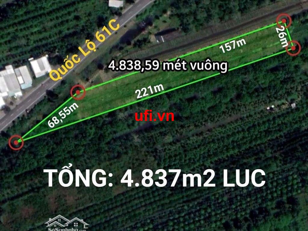 "Bán 4.837m2 - mặt tiền quốc lộ 61c.xã nhơn nghĩa - huyện phong điền"