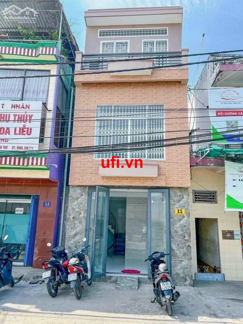 "Cho thuê nhà nguyên căn 1 trệt 2 lầu mặt tiền đường quang trung