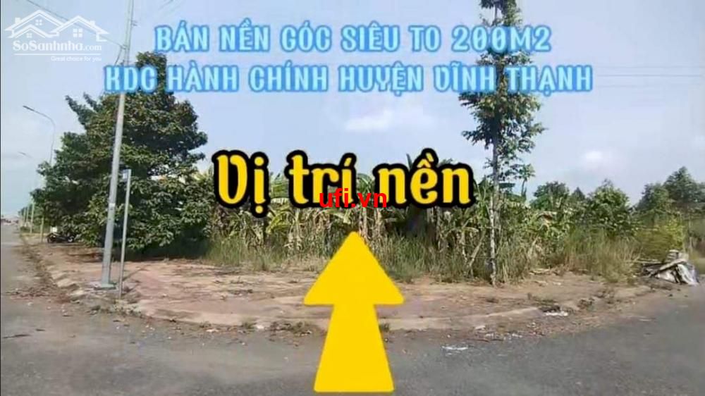 "Bán nền góc kdc tthc huyện vĩnh thạnh - cần thơ"