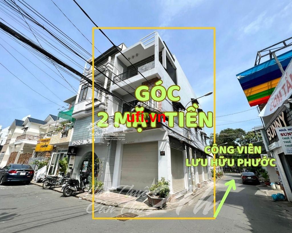 "Nhà 2 lầu - góc 2 mặt tiền đường lê lai kế cv lưu hữu phước"