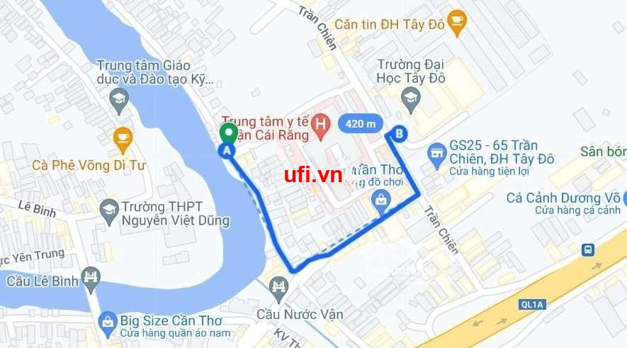 "Chính chủ đất thổ cư phường lê bình cách đại học tây đô chỉ 400m"